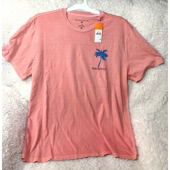 Margaritaville T-shirt Vacay Vibes Short Sleeve Tee Burn Coral XL - Picture 2 of 4